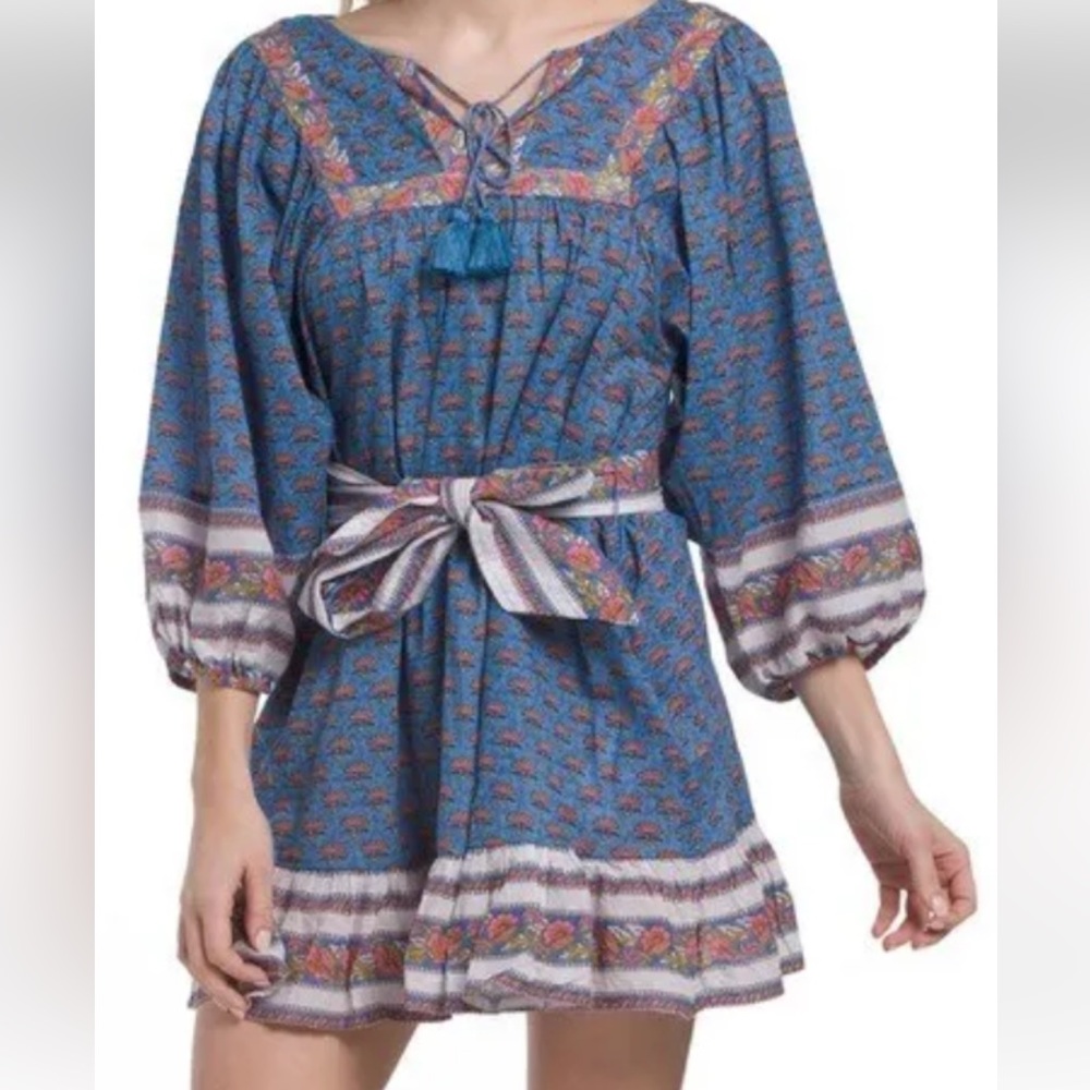 Cleobella Maggie Hand Woodblock Dress Size XS